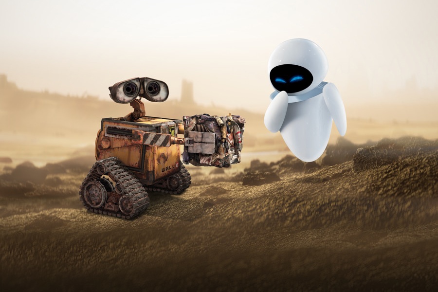 Robot Wall-E und Robotine Eve